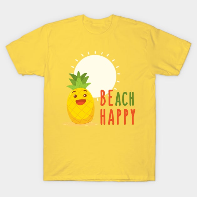 Be happy (White Sun) T-Shirt by AshotTshirt